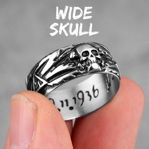 Stainless Steel Men Rings Domineering Skull Devil Punk Gothic HipHop Simple for Biker Male Boy Jewelry Creativity Gift Wholesale