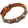 Leather Bracelet Skull Stud Charm Bracelets