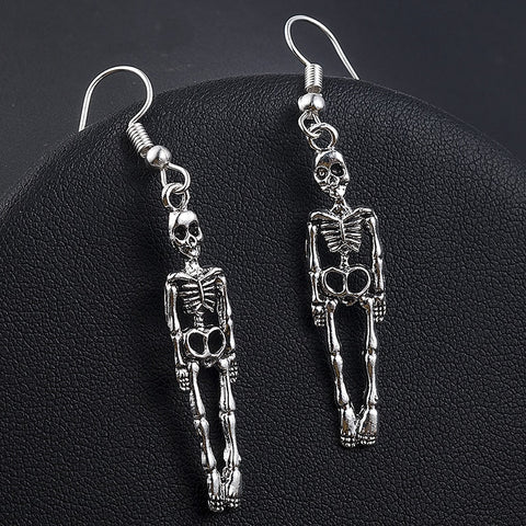 Halloween Skull Dangle Earrings