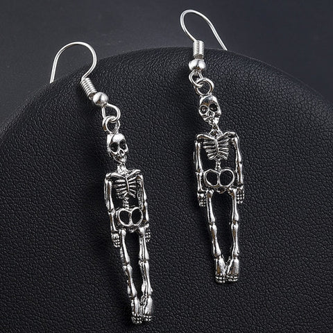 Halloween Skull Dangle Earrings