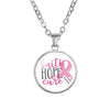 New Pink Ribbon Hope necklaces For Women Breast Cancer Awareness Pendant chains Fashion Medical Jewelry Gift