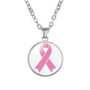 New Pink Ribbon Hope necklaces For Women Breast Cancer Awareness Pendant chains Fashion Medical Jewelry Gift