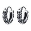 Round Earrings Stainless Steel Skull Earrings