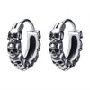 Round Earrings Stainless Steel Skull Earrings