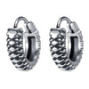 Round Earrings Stainless Steel Skull Earrings