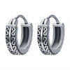 Round Earrings Stainless Steel Skull Earrings