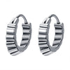 Round Earrings Stainless Steel Skull Earrings