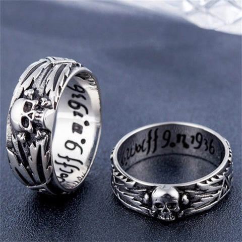 Skull Men Ring Gothic Demon Head