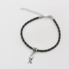 Set 50pcs Hope Breast Cancer Awareness Ribbon Charm Pendant Leather Rope Charm Bracelet Fit for European Bracelet Handmade Craft DIY