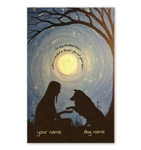 Personalized I Found Your Paw Shetland Sheepdog Poster