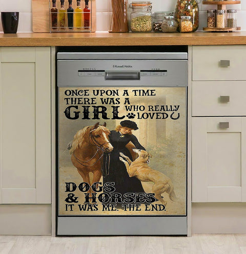 Horse Dog Once Upton A Time Decor Kitchen Dishwasher Cover