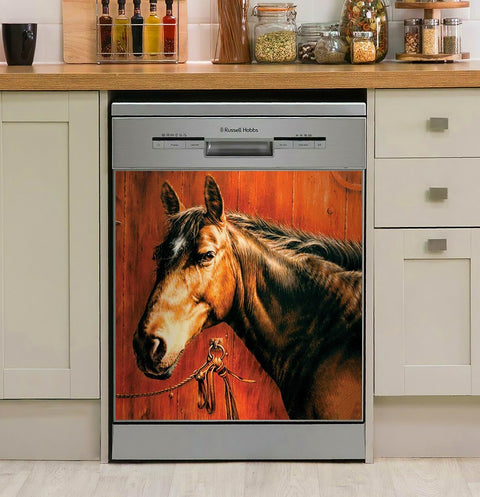 Horse Portrait Decor Kitchen Dishwasher Cover