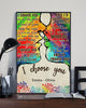 LGBT Kiss I Choose You Couple Gifts Customized Canvas QA