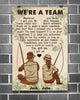 Fishing Couple We Are A Team Couple Gifts Customized Canvas QA