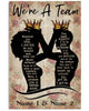 We're A Team Gift For Couple Customized Canvas Wall Art Print Home Decor HT