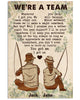 Fishing Couple We Are A Team Couple Gifts Customized Canvas QA