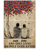 Gay Couple Happily Ever After Customized Canvas QA