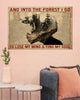 And Into The Forest I Go MTB Poster Mountain Biker Poster Wall Art Home Decor Mountain Biking Gifts