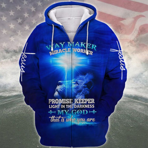 Way Maker Miracle Worker God Hoodie Custom Name God Quotes God Clothes HT
