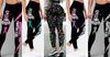 Multi-Color Sugar Skull Girl Cancer Awareness Premium Leggings