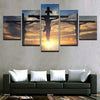 Jesus Cross 5 Pieces Canvas Wall Art Home Decor Living Room Decor Ideas Christian Gifts