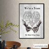 We're a Team I Love You Forever And Always Poster, Pallet Pattern, Personalized Couple Poster, Anniversary Gifts, Home Decor