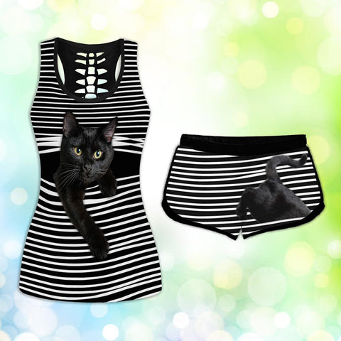 Black Cat Tank Short Women