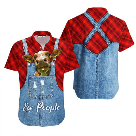 Cow Ew People Hawaiian Shirt Summer Beach Clothes Outfit For Men Women ND