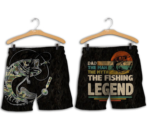Men Shorts Fishing Dad The fishing Legend Customize 3d all over printed shirts for men and women