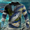 Saltwater Fishing on skin 3D all over shirts for men and women