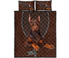DOBERMAN QUILT BED SET, Gift for Doberman Lover Dog Lover