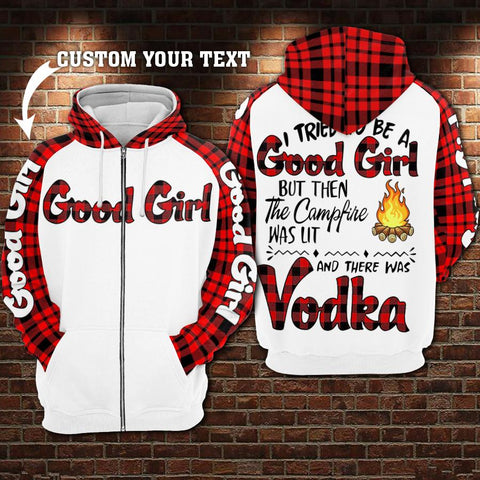 I tried to be a good girl zip-up camping