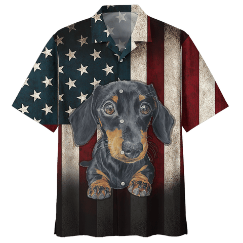 DACHSHUND HAWAIIAN SHIRT 1