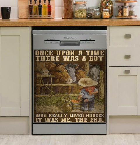Horse Sticker Boy Loved Horse Decor Kitchen Dishwasher Cover